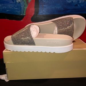 Michael Kors Glitter slides